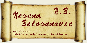 Nevena Belovanović vizit kartica